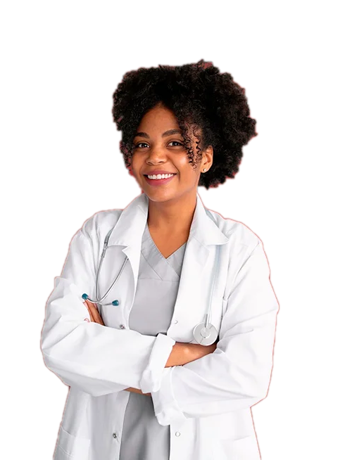 Médico representando a preparação para o Revalida