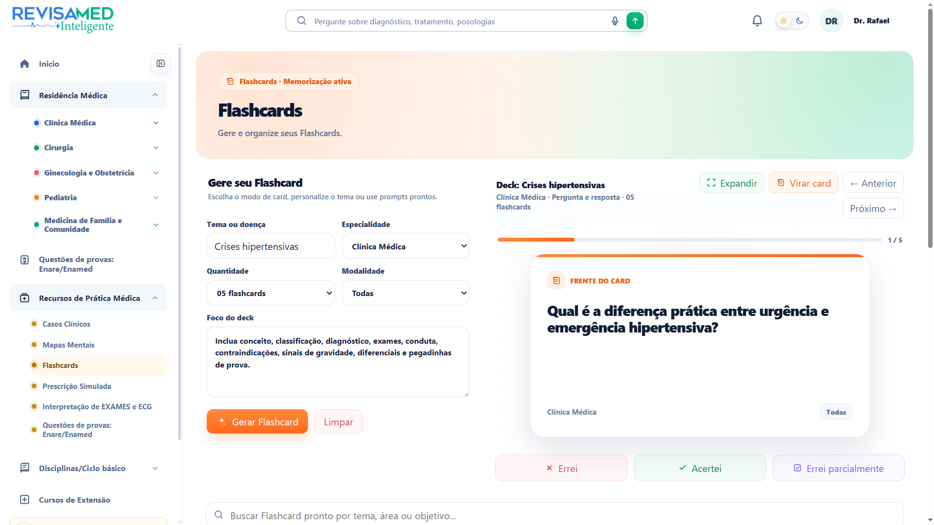 Flashcards para revisão ativa
