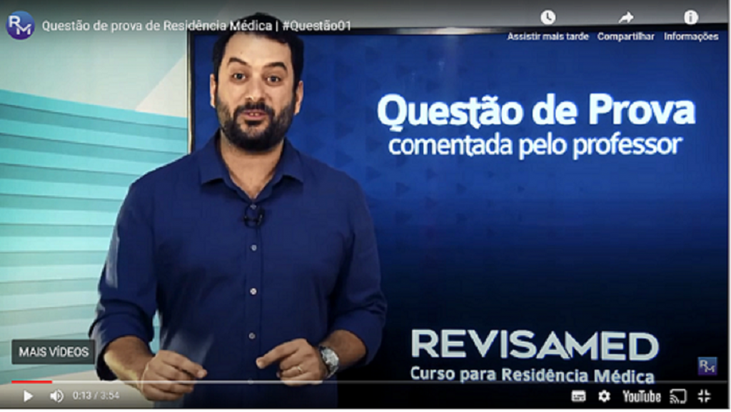 Professor do Revisamed comenta questões de provas de Residência Médica