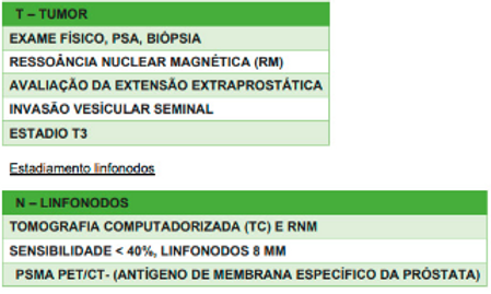 Como é feito o estadiamento do câncer de próstata