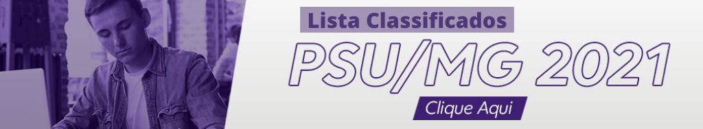 banner com a lista dos classificados no psu-mg 2021