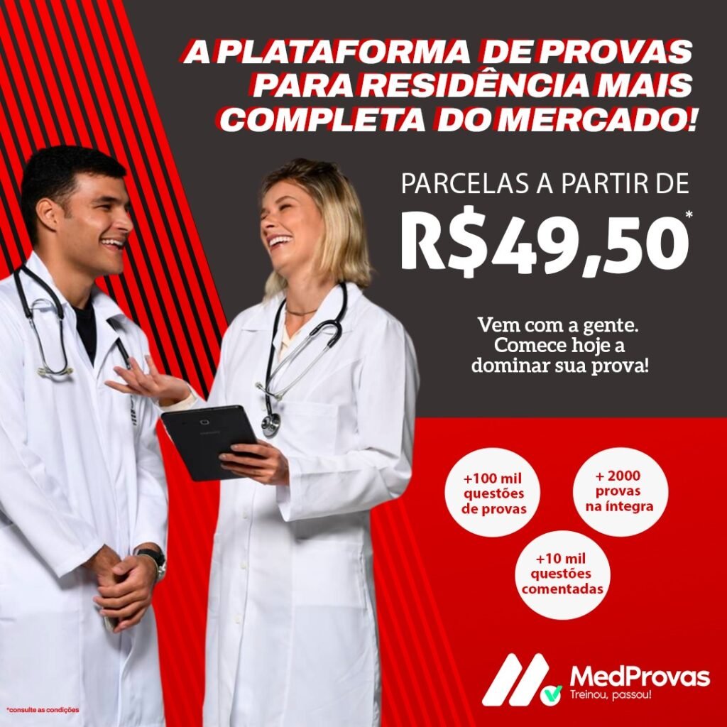 post com propaganda comercial de venda do banco de questões MedProvas, com valor promocional de 12 parcelas de R$ 49,50