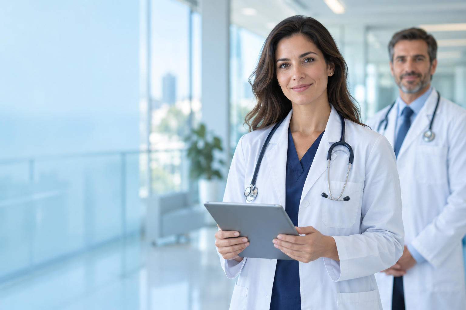 Profissionais de medicina em um ambiente de cuidado